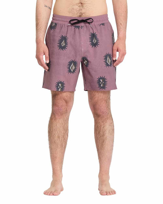 Volcom Men's Psyche Cotton Trunk 17" Boardshort Stone Rose A2512614_SNE