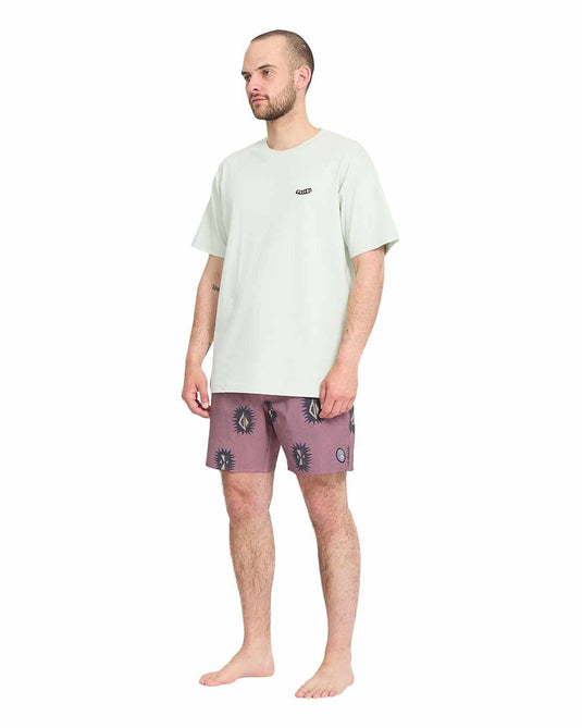 Volcom Men's Psyche Cotton Trunk 17" Boardshort Stone Rose A2512614_SNE