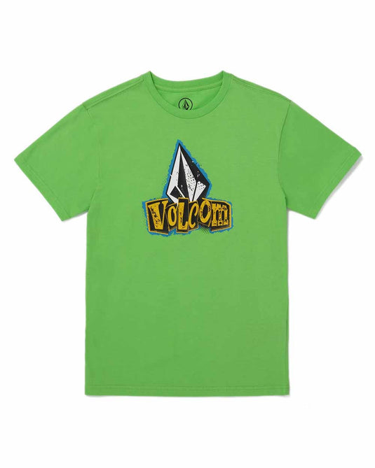Volcom Youth's Sticker Stamp T-Shirt Green C3512453_ELG
