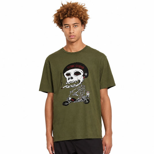 Volcom Men's Pierbike T-Shirt Wintermoss A3532606-WMS