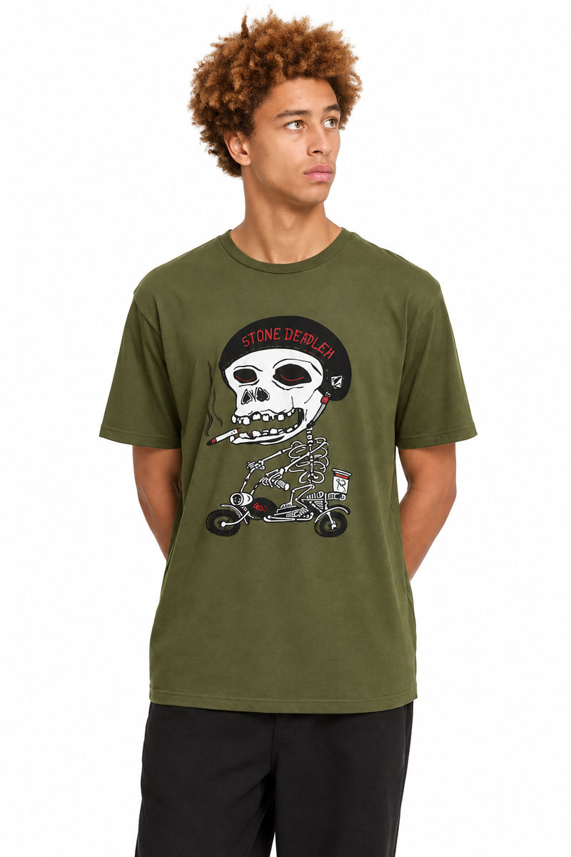 Load image into Gallery viewer, Volcom Men's Pierbike T-Shirt Wintermoss A3532606-WMS
