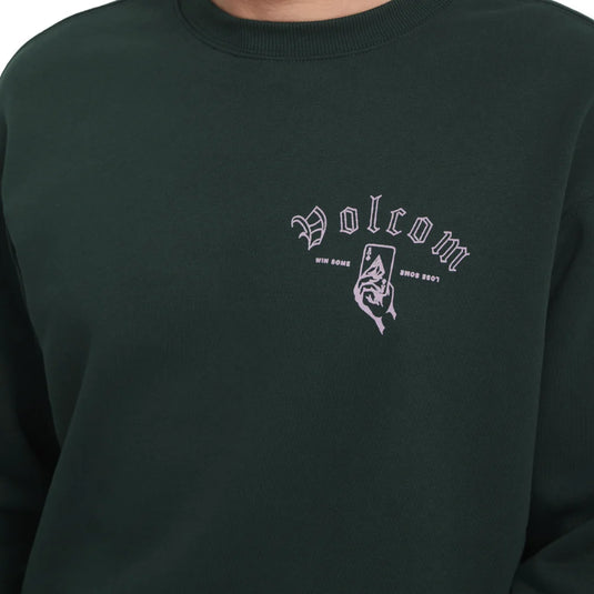Volcom Men's Watanite Crewneck Sweatshirt Scarab A4632601-SCB
