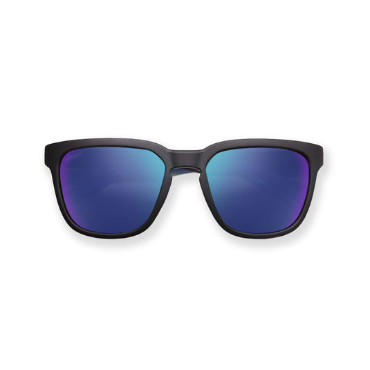 Moken Unisex Werris Sunglasses Black/Blue MKNE50-BLACK-FBLU