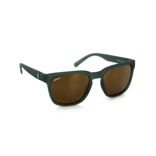Moken Unisex Werris Sunglasses Green/Grey/Gold MKNE50-GRN-GLD