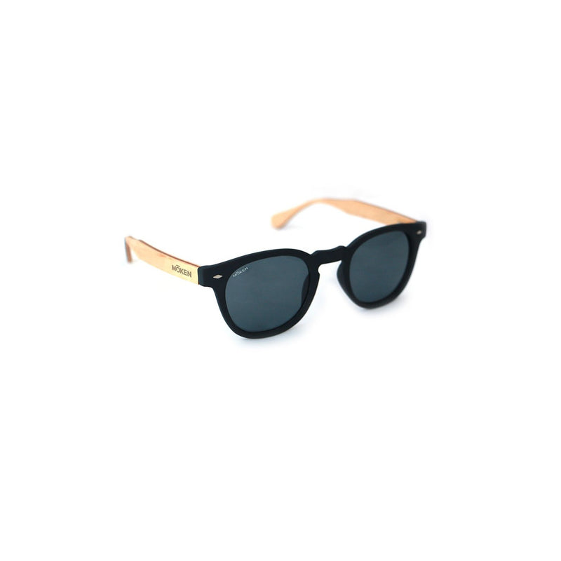 Load image into Gallery viewer, Moken Unisex Woody Sunglasses Black/Grey MKNC19-BLK-WD-GRY
