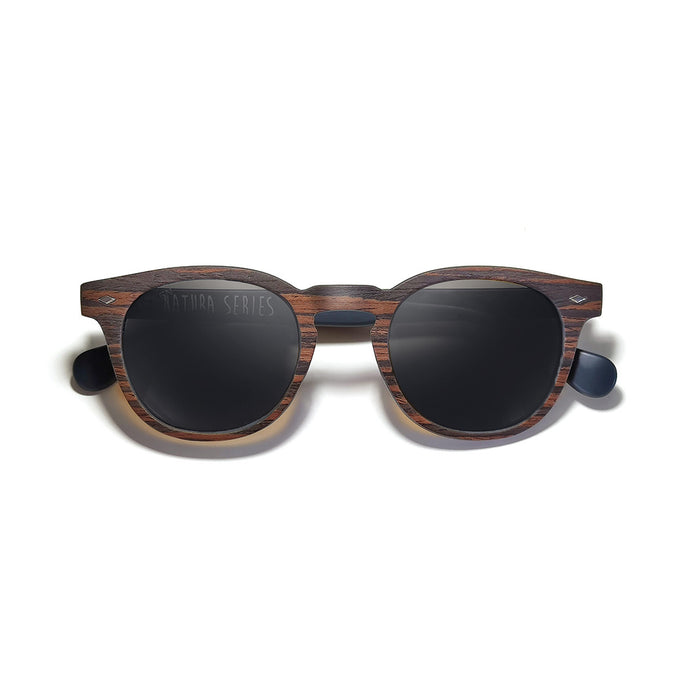 Moken Unisex Woody Sunglasses Brown/Grey MKNC19-RWD-GRY