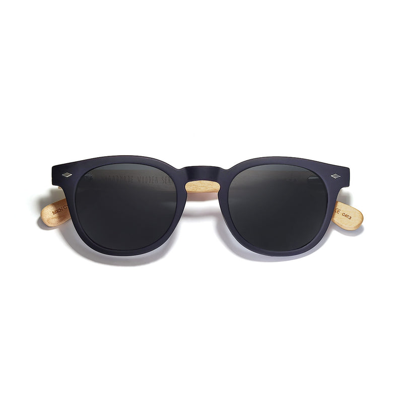Load image into Gallery viewer, Moken Unisex Woody Sunglasses Black/Grey MKNC19-BLK-WD-GRY

