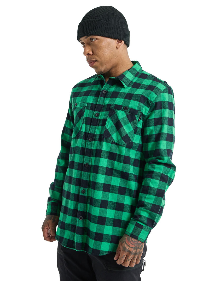 Load image into Gallery viewer, Burton Favorite Flannel Shirt Clover Green Buffalo Plaid 23402100962
