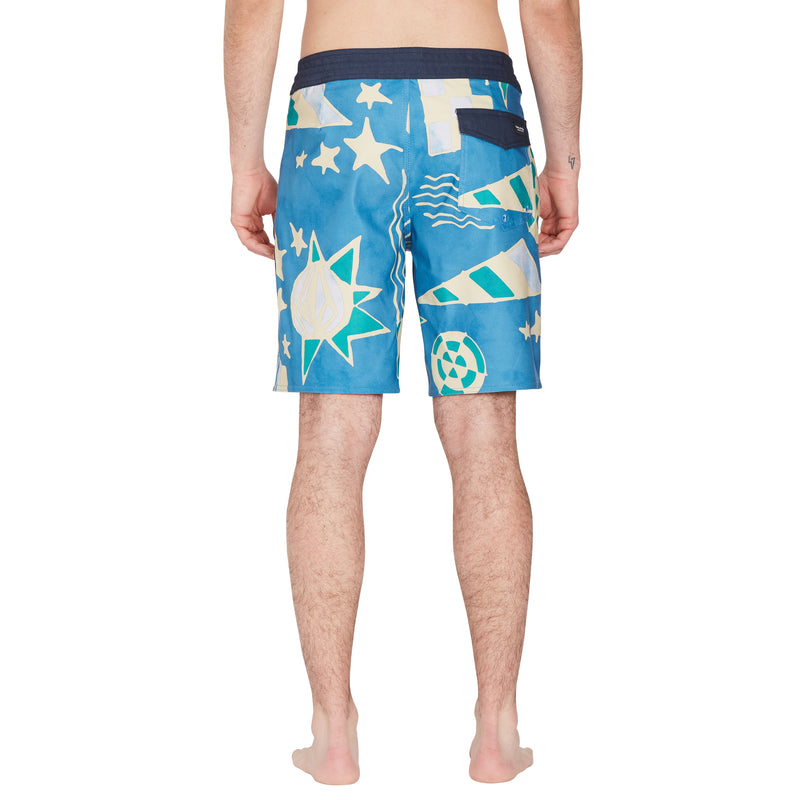 Load image into Gallery viewer, Volcom Geo Stoney 19&quot; Boardshort Aged Indigo A0812308_AIN
