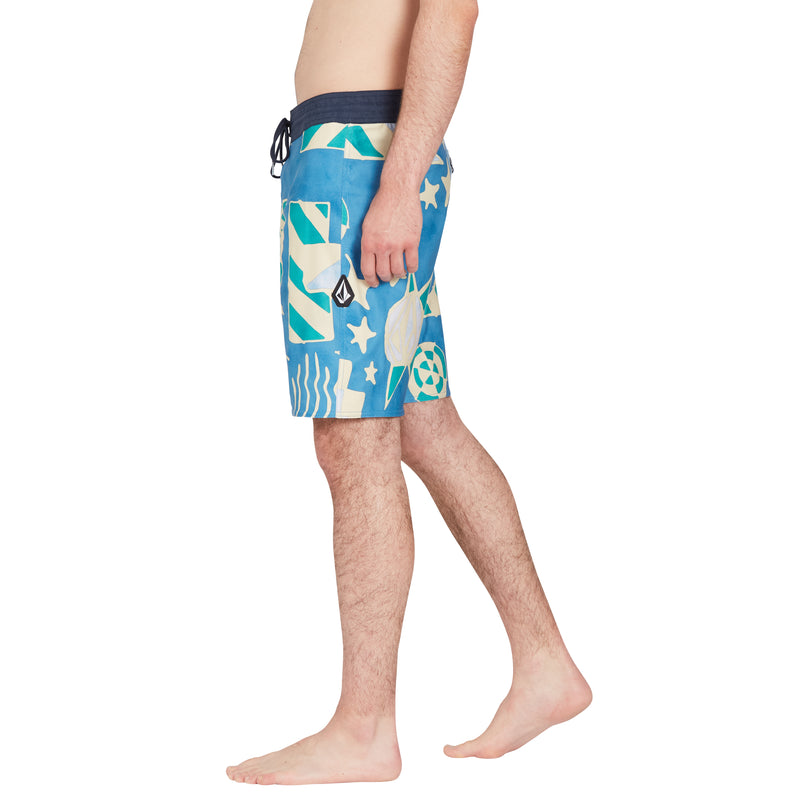 Load image into Gallery viewer, Volcom Geo Stoney 19&quot; Boardshort Aged Indigo A0812308_AIN
