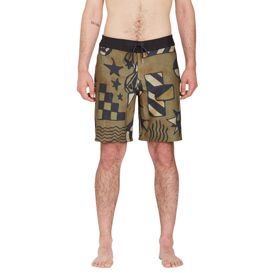 Volcom Geo Stoney 19" Boardshort Service Green A0812308_SVG