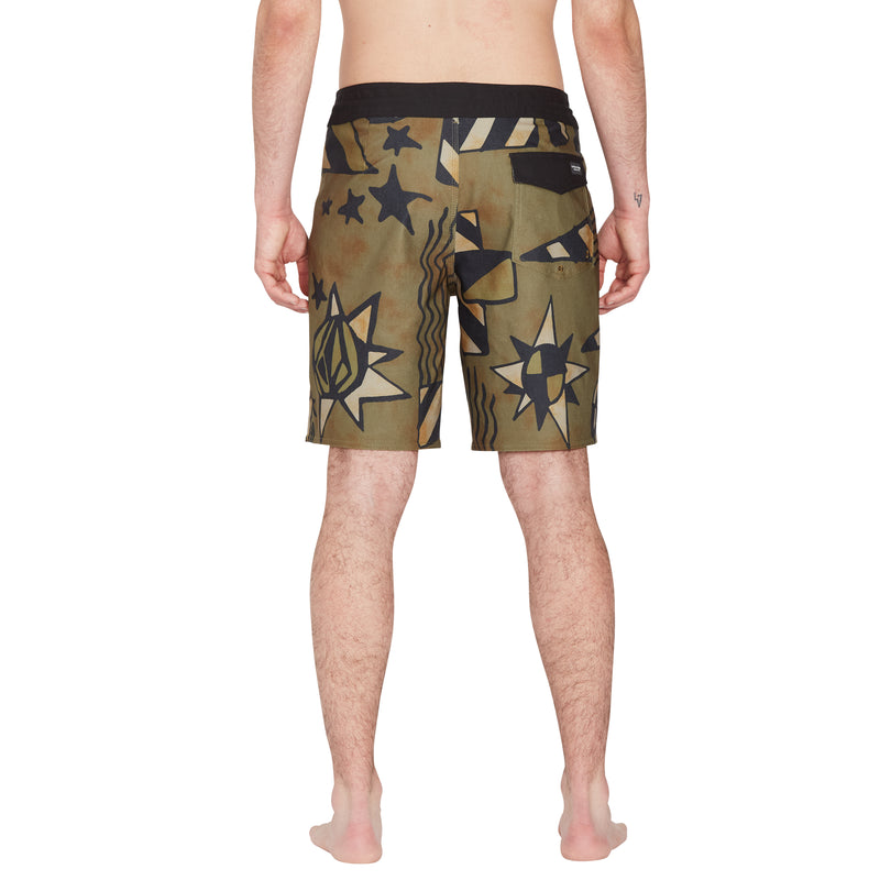 Load image into Gallery viewer, Volcom Geo Stoney 19&quot; Boardshort Service Green A0812308_SVG
