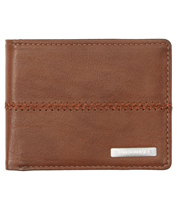Quiksilver Men's Stitchy Tri-Fold Wallet Chocolate Brown AQYAA03243-CSD0