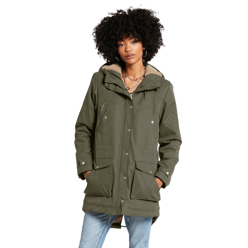 Load image into Gallery viewer, Volcom Walk On By 5K Parka Army Green Combo B1732110_ARC
