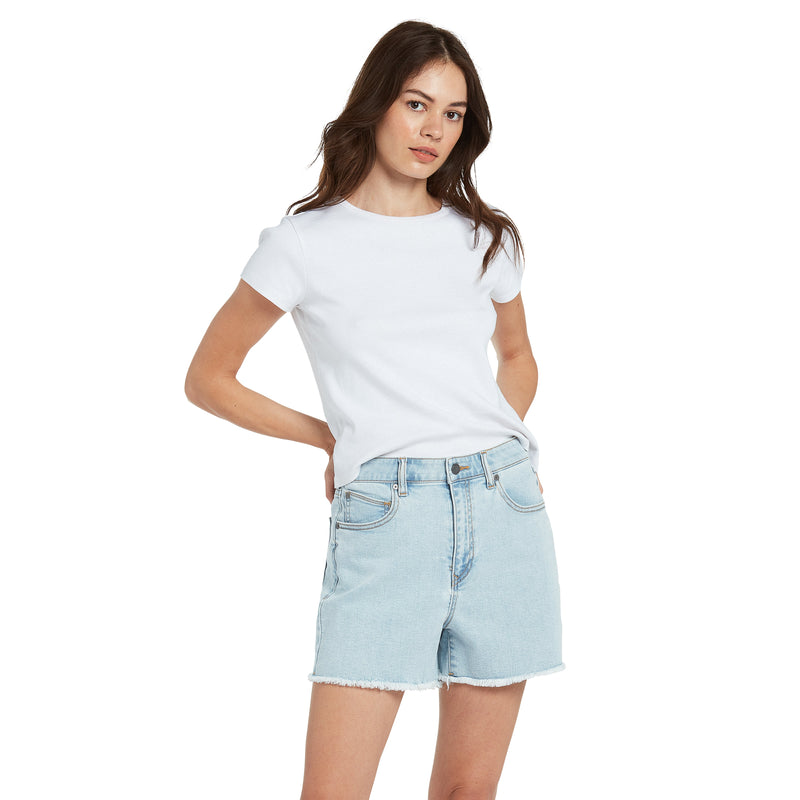 Load image into Gallery viewer, Volcom Stone Step Hirise Short Thrifter Blue Light B2012200_THB
