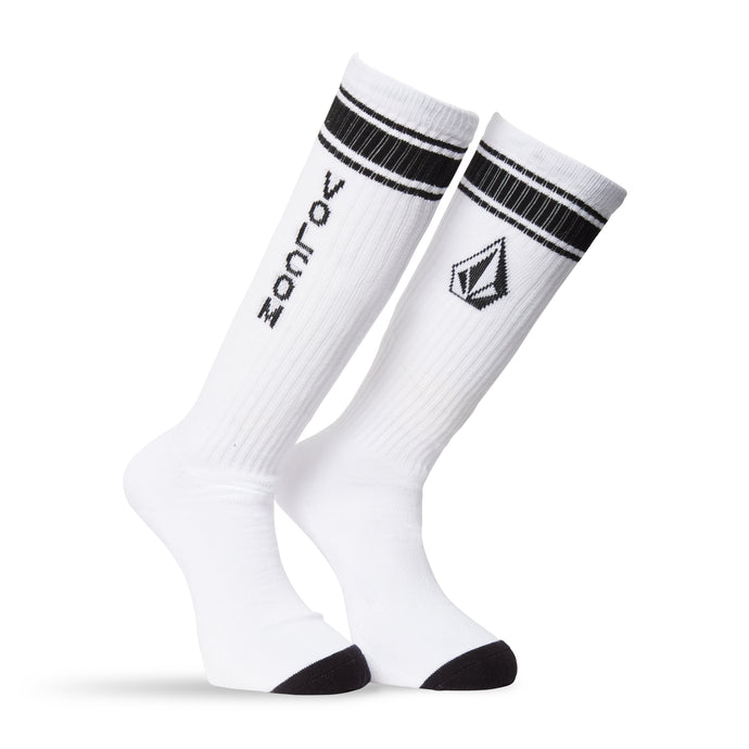 Volcom High Stripe Socks White D6312304_WHT