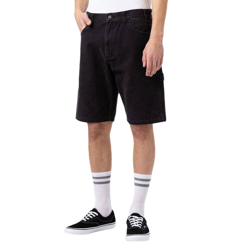 Load image into Gallery viewer, Dickies Men&#39;s Canvas Shorts Rec Stone Washed Black DK0A4XNGC401

