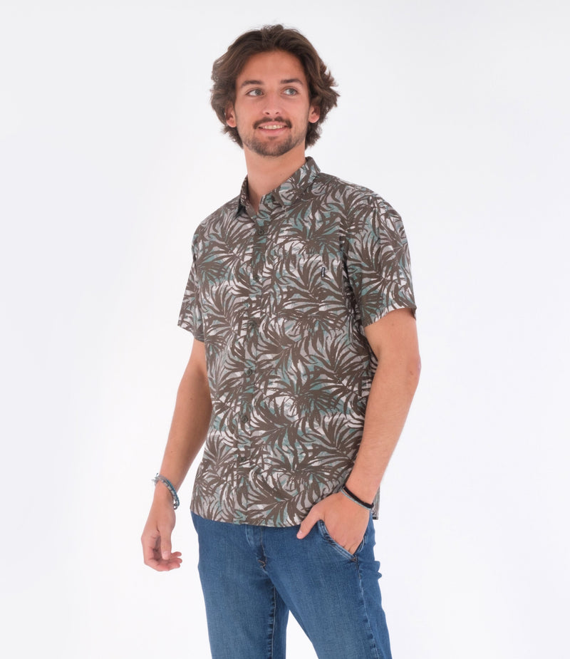 Load image into Gallery viewer, Hurley Organic Wedge Short Sleeve Shirt Olive MVS0005170-H201
