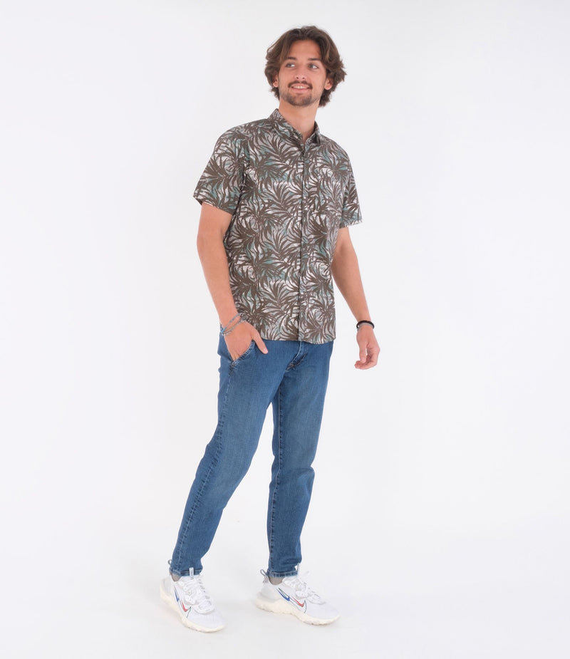 Load image into Gallery viewer, Hurley Organic Wedge Short Sleeve Shirt Olive MVS0005170-H201
