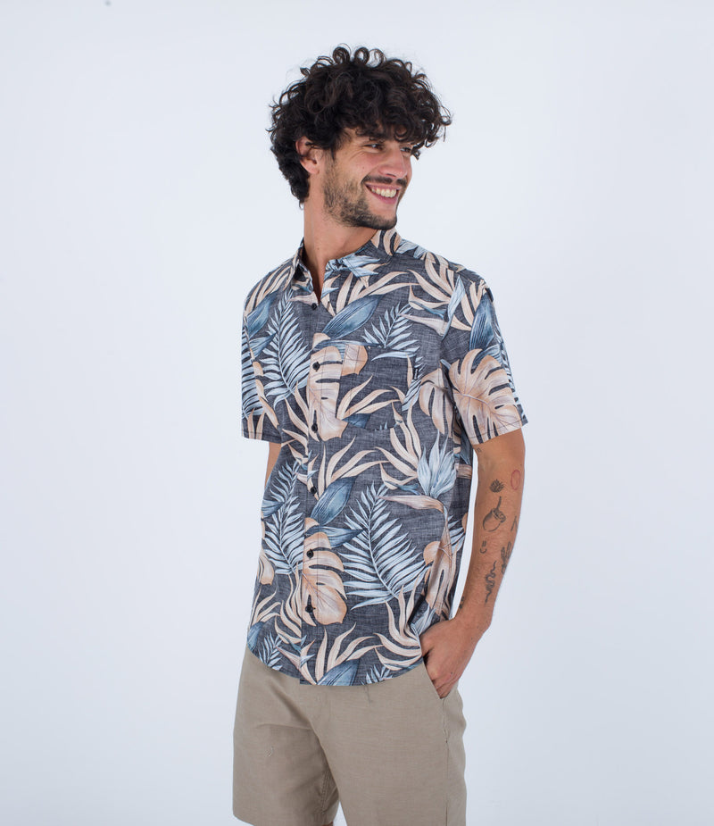 Load image into Gallery viewer, Hurley One And Only Lido Stretch SS Shirt Black MVS0005570-H010
