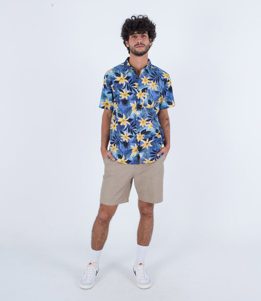 Hurley One And Only Lido Stretch SS Shirt Sea View MVS0005570-H4026