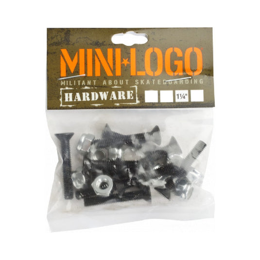 Mini Logo Hardware 1 1/4" Philips Skate Bolts Black TMPML2125