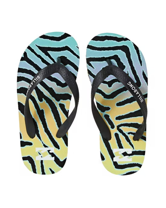 Billabong Tides Print Boys Flip Flops Black Multi C2FF12BIP2-6651