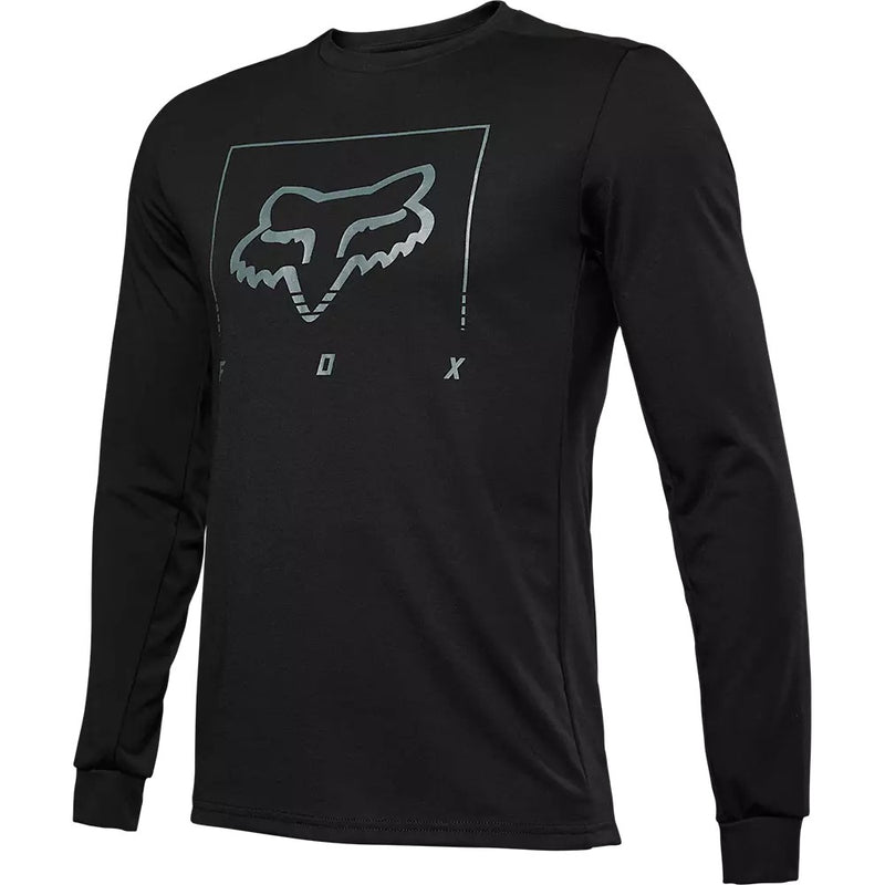 Load image into Gallery viewer, Fox Ranger Drirelease Tred Mid Long Sleeve Jersey Black 30100-001
