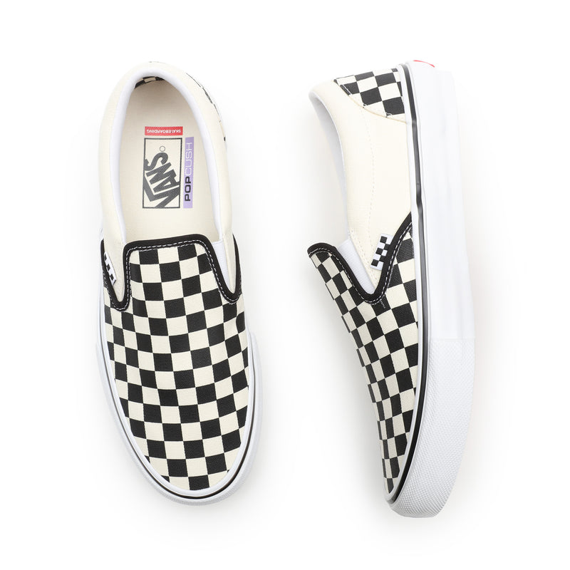 Load image into Gallery viewer, Vans Skate Checkerboard Slip-On Shoes Black/Off VN0A5FCAAUH1
