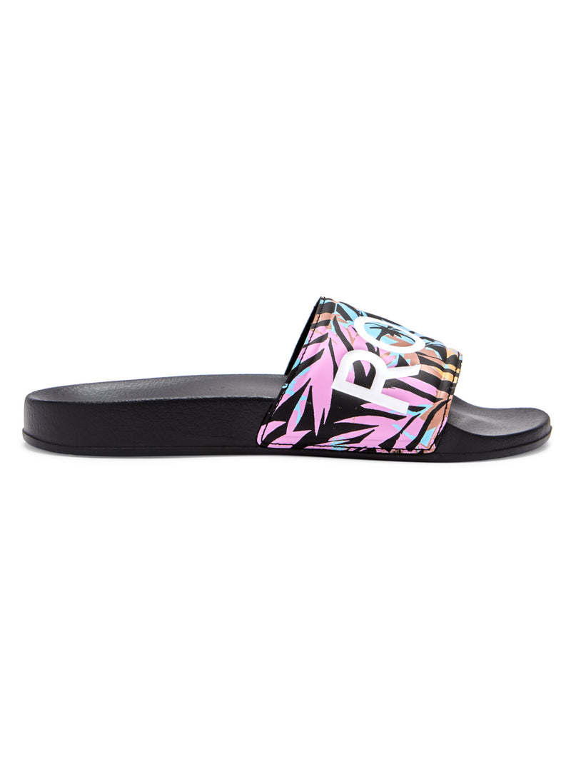 Load image into Gallery viewer, Roxy Slippy Slider Sandals Black Multi ARJL100679-BK6
