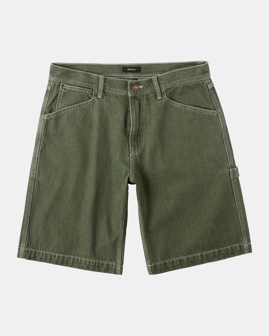 RVCA Chainmail Denim Shorts Cactus Wash AVYDS00100-GQHW