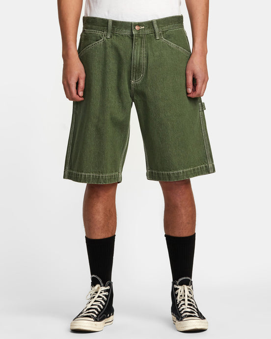 RVCA Chainmail Denim Shorts Cactus Wash AVYDS00100-GQHW