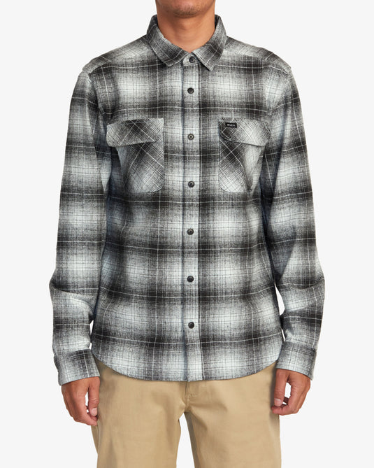 RVCA Vesuvio Flannel Shirt Green Tea F1SHRTRVF2-0134