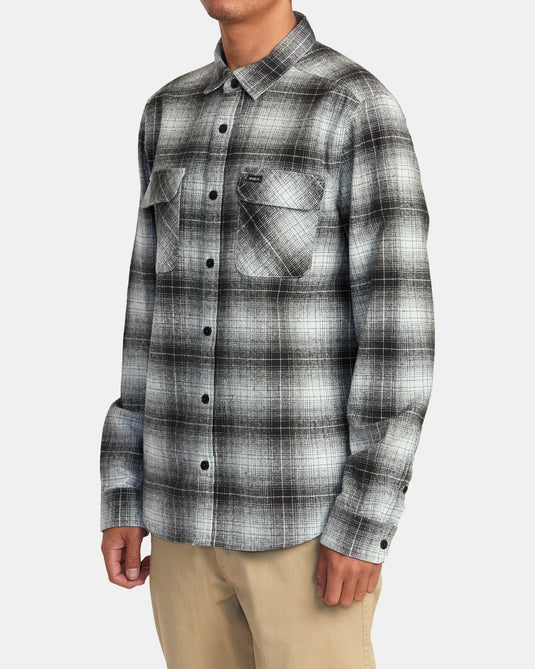 RVCA Vesuvio Flannel Shirt Green Tea F1SHRTRVF2-0134
