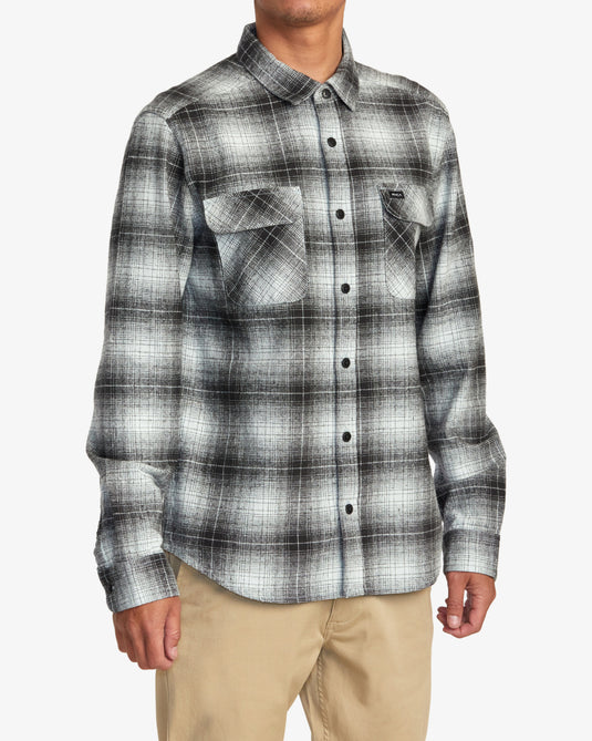 RVCA Vesuvio Flannel Shirt Green Tea F1SHRTRVF2-0134