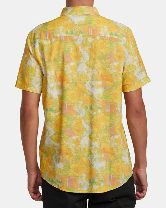 RVCA Sussingham Short Sleeve Shirt Spectra Yellow AVYWT00406-SPY