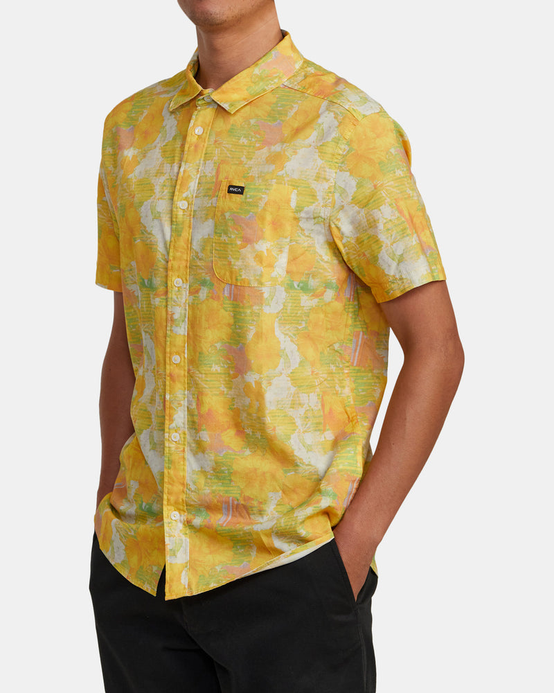 Load image into Gallery viewer, RVCA Sussingham Short Sleeve Shirt Spectra Yellow AVYWT00406-SPY

