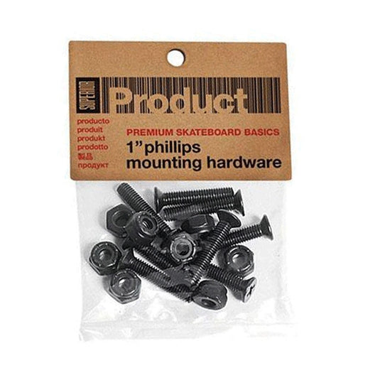 Superior Skateboard Phillips Hardwear 1" Bolts (Pack of 8) 49.11028001