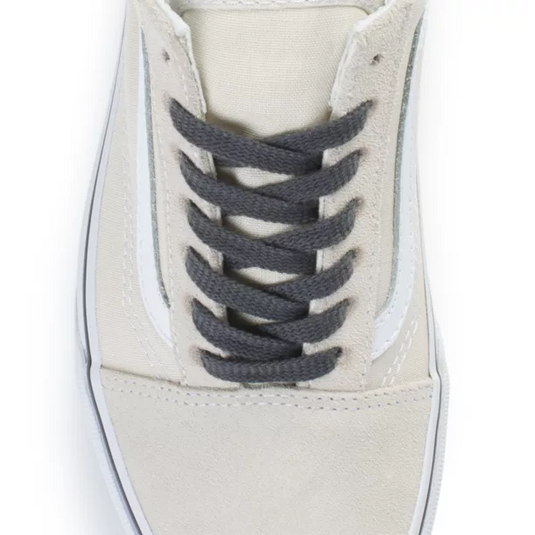 Grey vans best sale laces