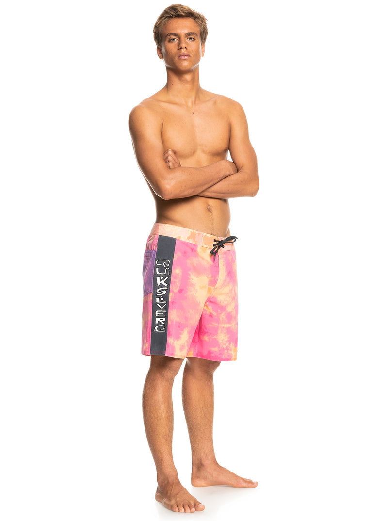Load image into Gallery viewer, Quiksilver Surfsilk Acid Wash 18&quot; Board Shorts Shocking Pink EQYBS04671-MJY6
