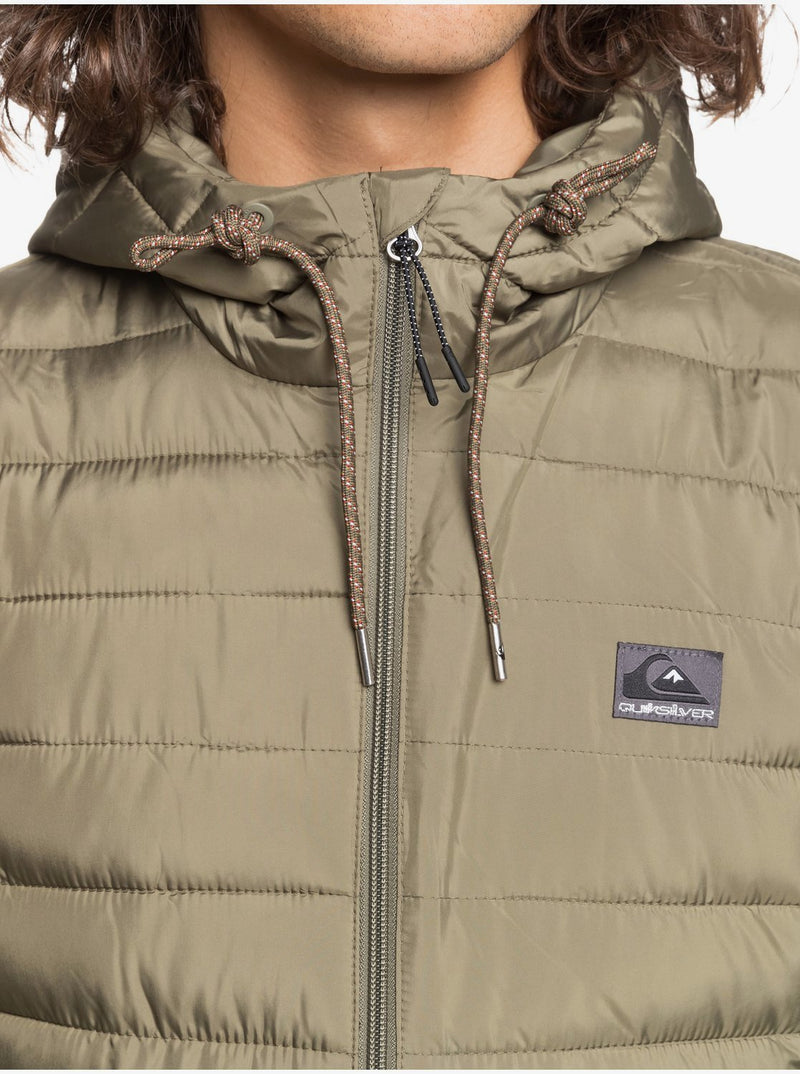 Load image into Gallery viewer, Quiksilver Scaly Puffer Hood Insulator Jacket Kalamata EQYJK03629-GZH0
