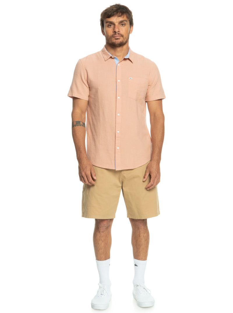 Load image into Gallery viewer, Quiksilver Time Box Short Sleeve Shirt Cafe Creme EQYWT04479-TJB0
