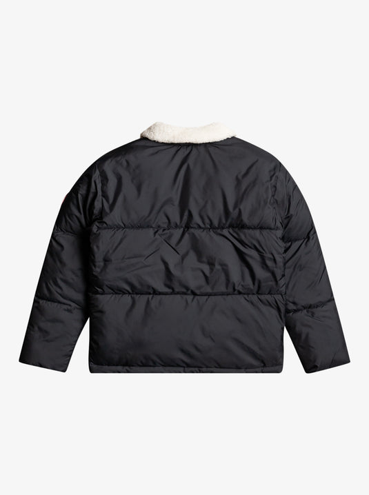 Roxy Girls Blinding Lights Puffer Bomber Jacket Anthracite ERGJK03107-KVJ0