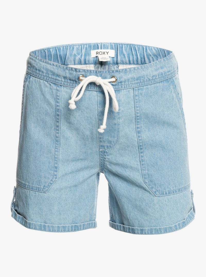 Load image into Gallery viewer, Roxy Milady Beach Regular Denim Shorts Light Blue ERJDS03284-BFN0
