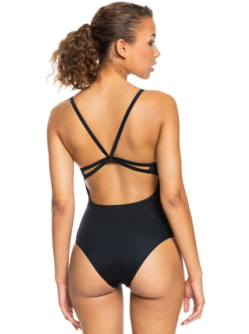 Load image into Gallery viewer, Roxy Active One-Piece Swimsuit Anthracite ERJX103426-KVJ0
