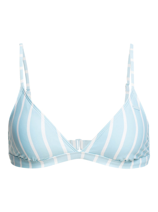 Roxy Into the Sun Triangle Bikini Top Cool Blue S Linea Stripe ERJX304654-BZQ4
