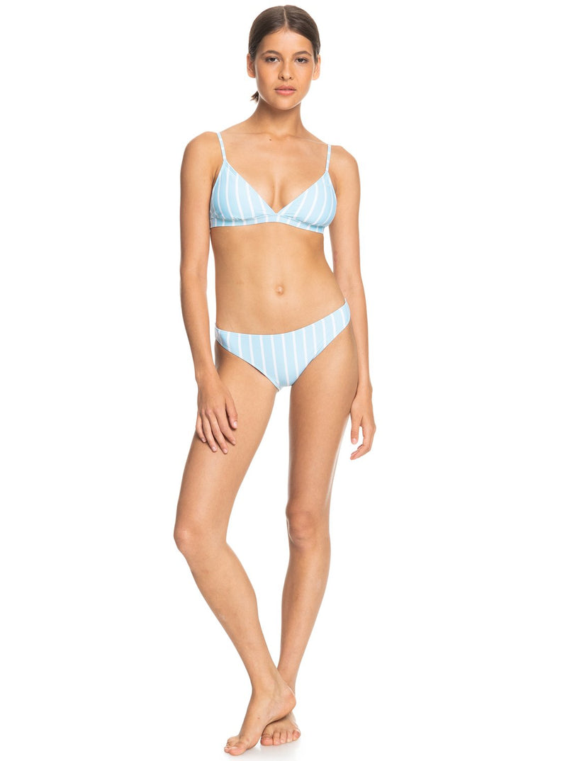 Load image into Gallery viewer, Roxy Into the Sun Triangle Bikini Top Cool Blue S Linea Stripe ERJX304654-BZQ4
