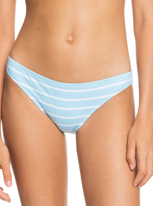 Roxy Into the Sun Moderate Coverage Bikini Bottoms Cool Blue S Linea Stripe ERJX404335-BZQ4