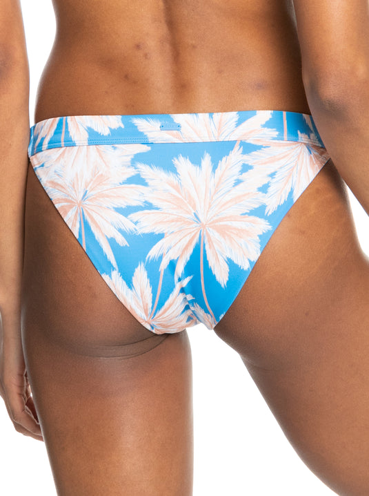 Roxy Love The Surfrider Bikini Bottoms Azure Blue Palm Island ERJX404462-bjt6