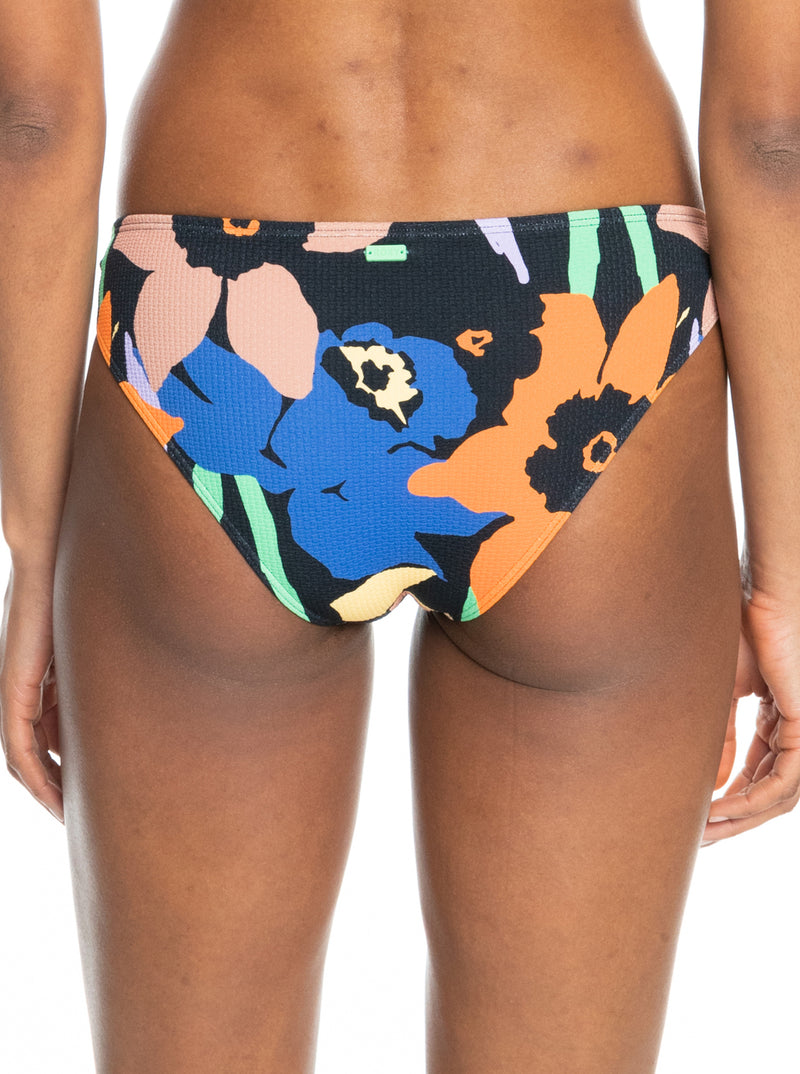 Load image into Gallery viewer, ROXY Color Jam Bikini Bottoms Anthracite Flower Jammin ERJX404549-KVJ6
